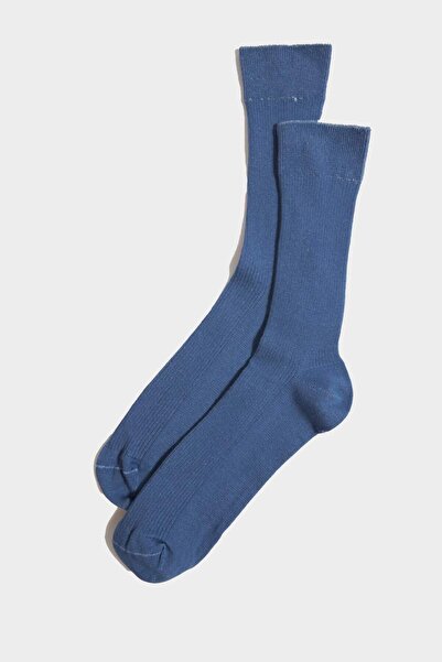 DeFacto Men's Seamless Comfortable Elastic 3-Piece Combed Cotton Premium Long Socks E7869Axns