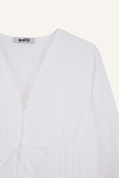 DeFacto Μακρυμάνικη μπλούζα Hijab με κανονική εφαρμογή V λαιμόκοψης F2720AX25SM