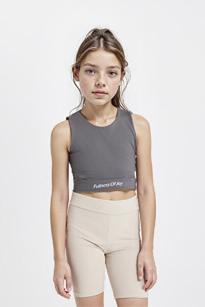 DeFacto Crew Neck Girls' Sports Undershirt - Printed, D0878A824HS