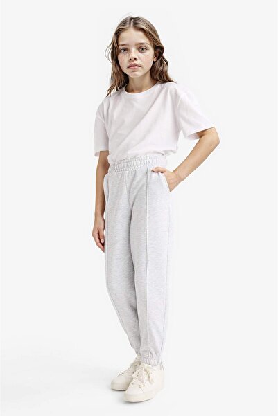 DeFacto Κοριτσίστικο ελαστικό στη μέση Basic Solid School Jogger Sweatpants X9036A625AU