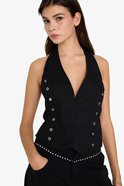 DeFacto Halter Neck Eyelet Detailed Gabardine Vest G2453Ax25Au