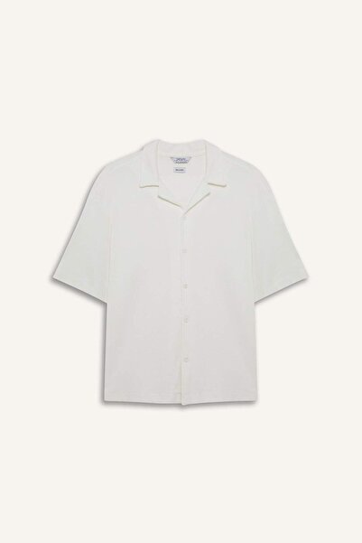 DeFacto Relax Fit Apache Collar Summer Short Sleeve Shirt D7313Ax25Sp