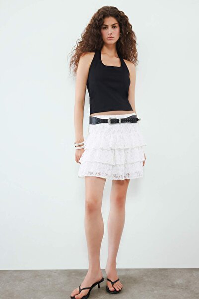 DeFacto Slim Fit Slim Fit Halter Neck Tank Top F6279Ax25Sm