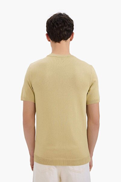 DeFacto Πλεκτό μπλουζάκι με κοντό μανίκι Standard Fit Crew Neck E3239AX25SP