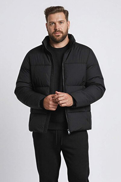 DeFacto Водовідштовхувальний Slim Fit надувний куртка вузького крою з прямим коміром, блискавкою, кишенями та підкладкою C5631AX24WN