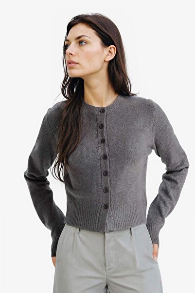 DeFacto Coool Slim Fit Slim Fit Crew Neck Buttoned Knitwear Cardigan E8236Ax25Wn