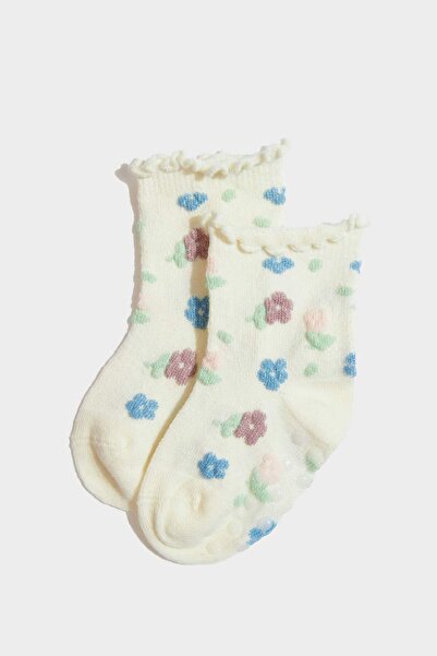 DeFacto Детски дълги памучни чорапи с неплъзгаща се подметка, 5 чифта, F6729A5NS