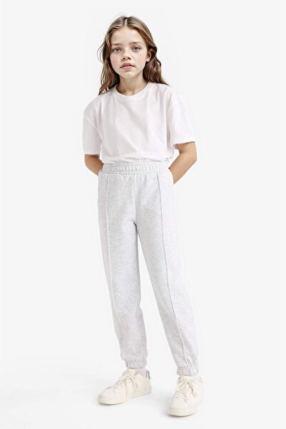 DeFacto Κοριτσίστικο ελαστικό στη μέση Basic Solid School Jogger Sweatpants X9036A625AU