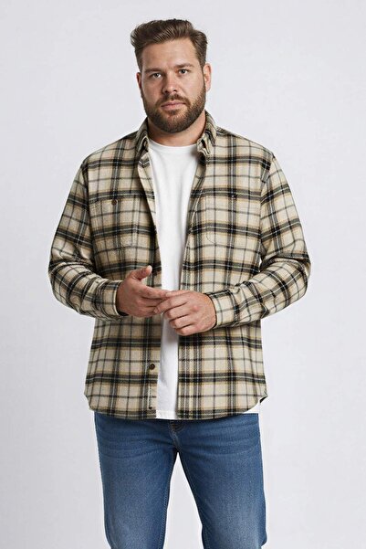 DeFacto Регулярний крій, поло, картата бавовняна сорочка з довгими рукавами E8152AX25AU