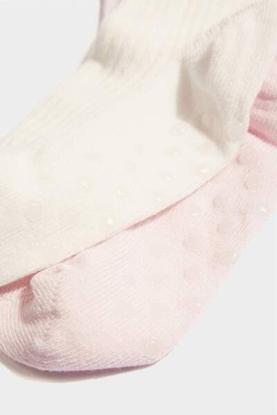 DeFacto Baby-Mädchen-Kniestrümpfe aus Baumwolle mit rutschfester Sohle, 2er-Pack, F6724A5NS