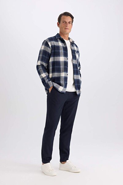 DeFacto Штани з шнурівкою на талії та кишенями, прямий крій, D8639AX24AU