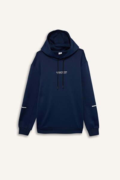 DeFacto Defactofit Standard Fit Hooded Sportsman Sweatshirt D3736Ax25Wn