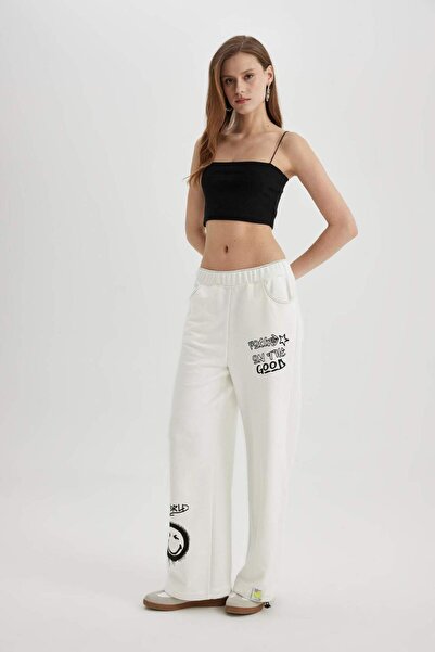 DeFacto Smileyworld verstellbare elastische Jeans mit weitem Bein und Taschen – C5510ax24sp