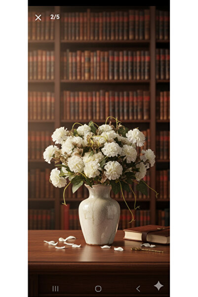 yapay çiçek evi 1 adet Beyaz Karanfil Ev VAZO Dekor Saksi Özel gun Çiçeği