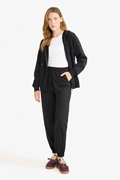 DeFacto Jogger Eşofman Altı Basic Düz Beli Paçası Lastikli Cepli D4234ax24au