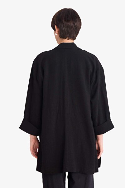 DeFacto Μπλέιζερ με γιακά με κανονική εφαρμογή, βαμβακερό μπλέιζερ G0397AX25AU