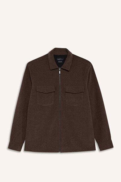 DeFacto Μπουφάν με κοτλέ πουκάμισο με κολάρο πόλο κοτλέ (25 AU)