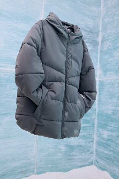 DeFacto DeFactoFit Αδιάβροχο Αντιανεμικό Παλτό Χειμερινό Παλτό Regular Fit K με κουκούλα με τσέπες με φερμουάρ E9491AX25WN