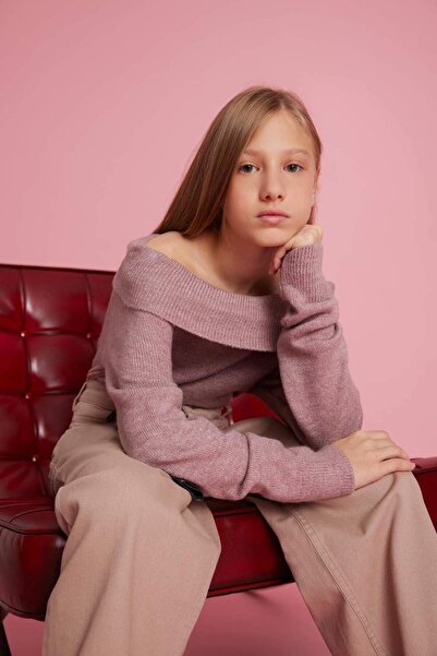 DeFacto Girl's Off-Shoulder Knitwear Sweater G1628A825Au