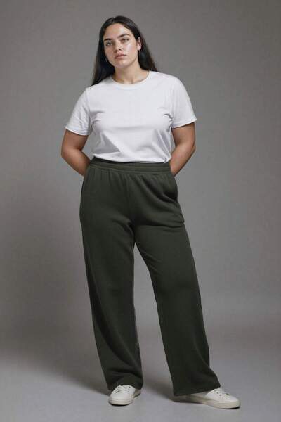 DeFacto Straight Fit Elastic Waist Basic Plain Pocket Sweatpants F7143Ax25Au