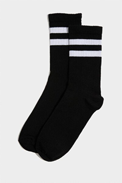 DeFacto Bequeme elastische 5-teilige lange Baumwollsocken für Herren F5317AXNS