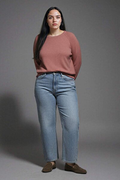 DeFacto Základní jednobarevný svetr s volným střihem a výstřihem do V I6913AZ25WN