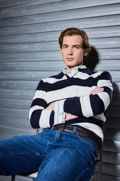 DeFacto Светр з коміром поло в смужку Светр з коміром поло в смужку