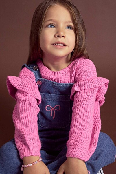 DeFacto Πλεκτό πουλόβερ με λαιμόκοψη για κοριτσάκι F2627A525WN