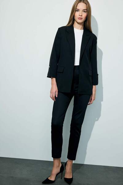 DeFacto Regular Fit Blazer mit Revers Basic Einfarbig C3215AX24AU