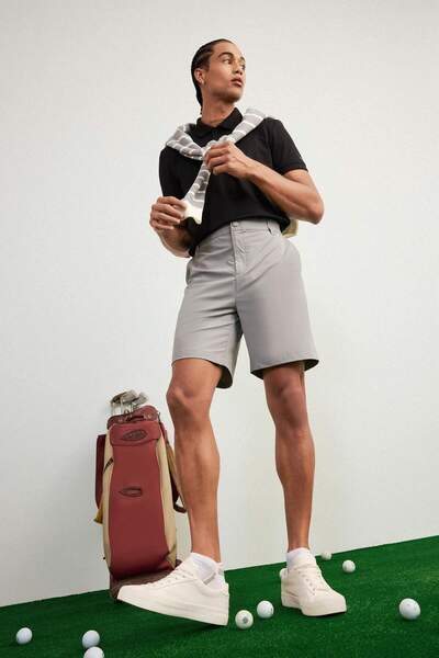 DeFacto DeFactoFit Slim Fit Dar Kesim Sporcu Dokuma Şort D9249AX25SP