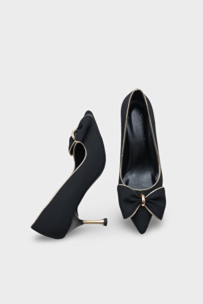 Capone Outfitters Γυναικεία κομψά παπούτσια Marigold με μεσαίο τακούνι με φιόγκο από σατέν