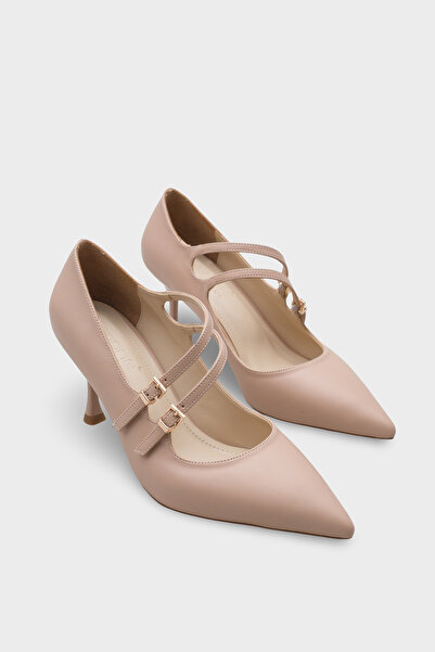 Capone Outfitters Marigold Mid-Heeled Pointed Toe Strappy Women's Shoes