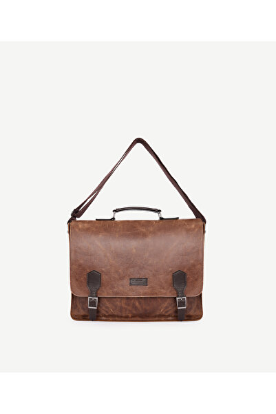 Yargıcı Leather Laptop Bag with Cover