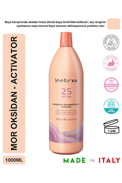 Inebrya Color Mor Krem Oksidan 25 Vol 1000 ml