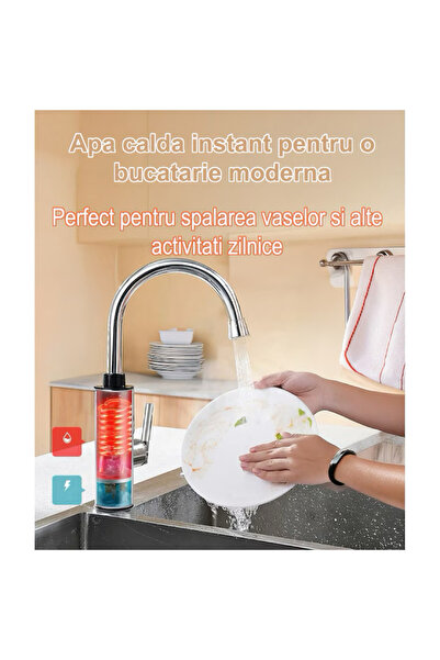 MODVIA Instant faucet 3300W LED stainless steel rotating 360