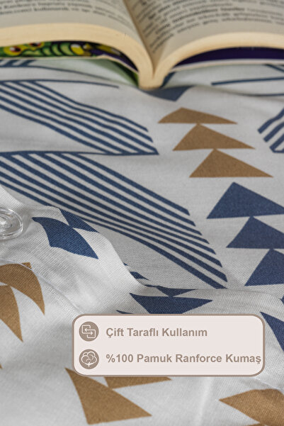 Elart Marcus Постільна білизна для односпального ліжка 100% бавовна Ranforce Простирадло з гумкою (160x220 см) Синій