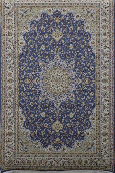 Al Kaffary Carpet سجادة بشاير، سجادة تقليدية مستوحاة من التراث السعودي، مثالية لجميع المساحات، لونها أزرق غامق