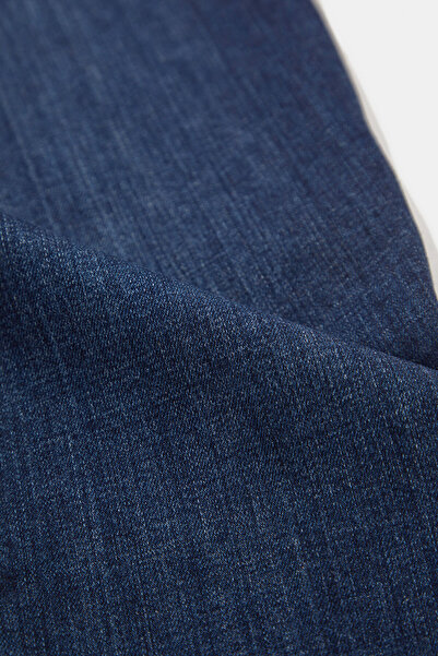 W Collection Pleated Loose Indigo Jean Pants