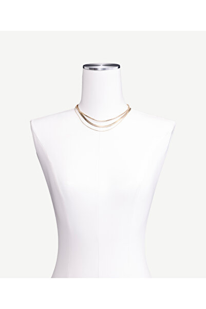 Yargıcı Çok Sıralı Gold Kolye