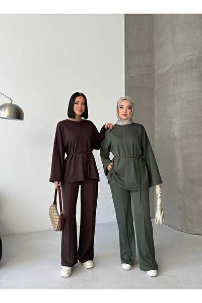 MODA CESE حواف أسطوانية مجموعة مناسبة للحجاب مع ربطة من قماش المودال