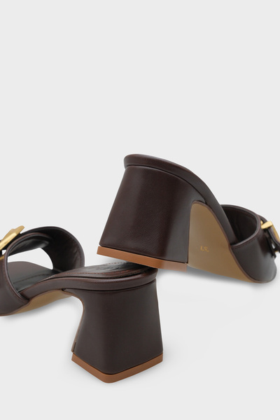 Capone Outfitters Susanne Women's Mid-Heeled Metal Buckle Slippers