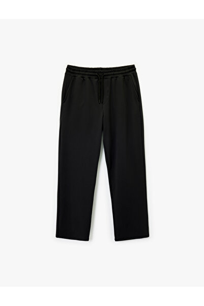 Koton Comfortable Fit Pocketed Lace-Up Waist Wide Leg Sports Sweatpants