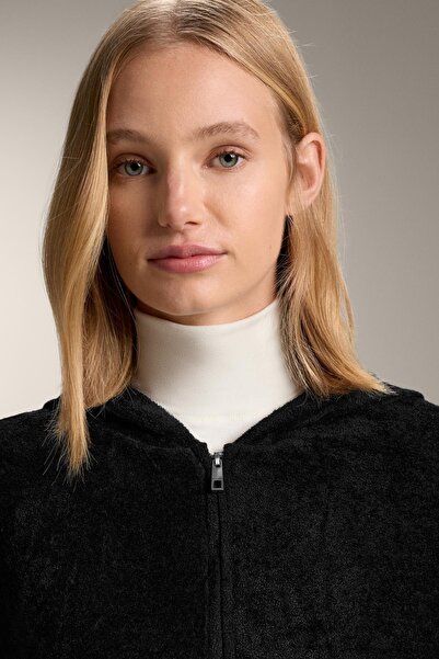 Oysho Fine chenille hooded jacket