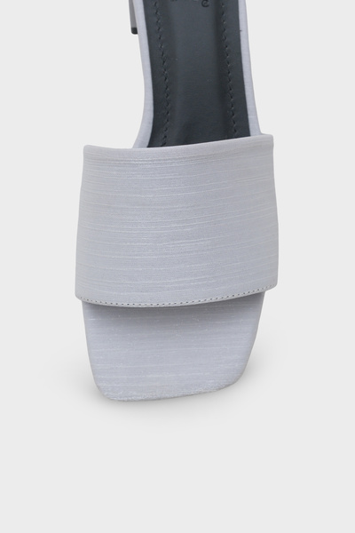 Capone Outfitters Cathleen Blunt Toe Mid-Heeled Satin Women's Slippers