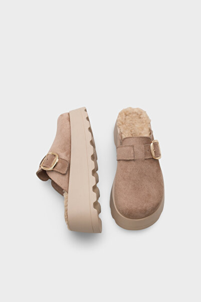 Capone Outfitters Leticia Fur Suede Look Women's Sabo