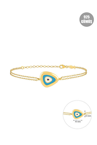 KURSHUNI Jewel Eye Amorf, 925 Ayar Gümüş Bileklik.
