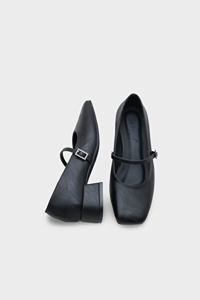 Capone Outfitters Chunky Toe Short Heeled Strappy Mary Jane Women's Shoes