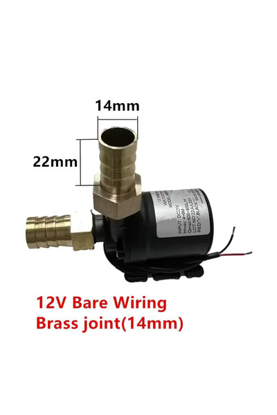 Choice EU 12V wire Brass joint Water Pump 12v High Pressure Ultra Quiet Solar DC 24V Lift 5M 800L/H Brushle