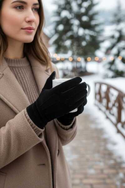 Aware Time Dokunmatik İçi Peluş Kadın Eldiven