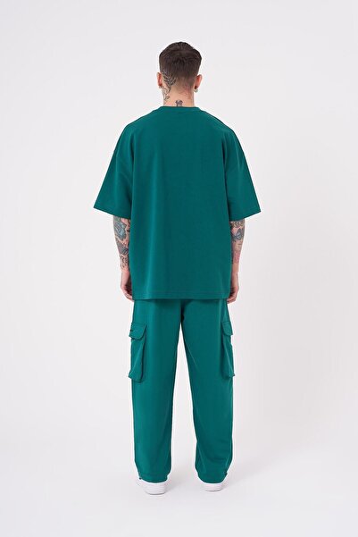 Machinist Ανδρικό μπλουζάκι με κεντημένα μάτια, υπερμεγέθη βενζινοκίνητο πράσινο